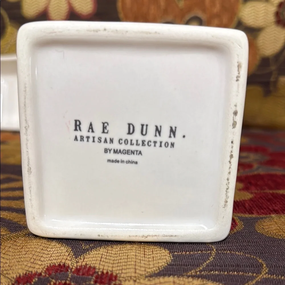 Rae Dunn White Ceramic Tray Set with Inspirational Text
